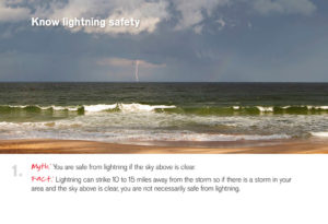 Lightning storm spring break beach safety