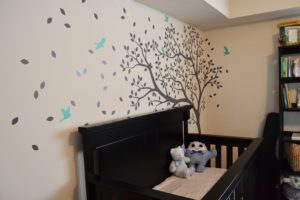 infant emergency preparedness vinyl tree wall sticker above crib