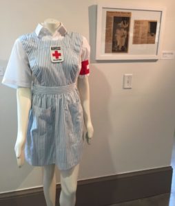 Volunteer Youth pinafore displayed in the Coral Gables Museum exhibit in South Florida.