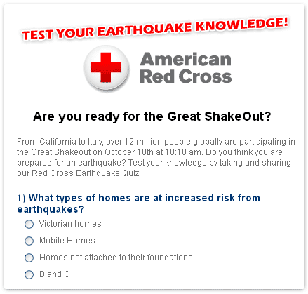Great ShakeOut quiz