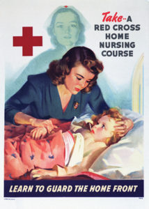 Take A Red Cross Home Nursing Course--Learn To Guard the Home Front<br /><br /><br />
Frederick Sands Brunner, c. World War II<br /><br /><br />
During World War II, the Red Cross Home Nursing course provided basic skills to care for the sick. 