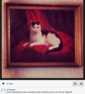 Tommy the cat, preserved in painting for eternity.