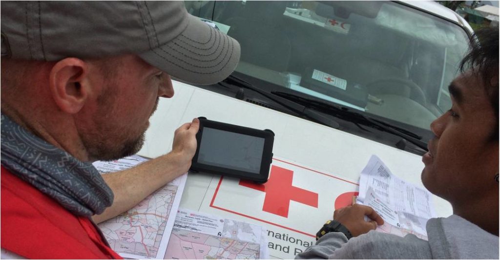 Relief workers use crowd-sourced maps in the Philippines