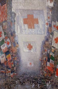Childe Hassam, Red Cross Drive, May 1918 (Celebration Day)