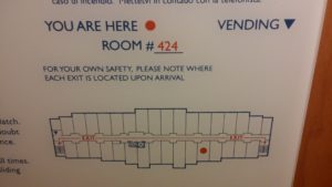 hotel safety door sign