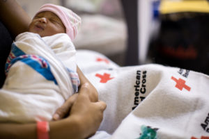 Louisiana Floods red cross baby blanket partner