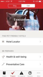 Red Cross pet first aid app screenshot