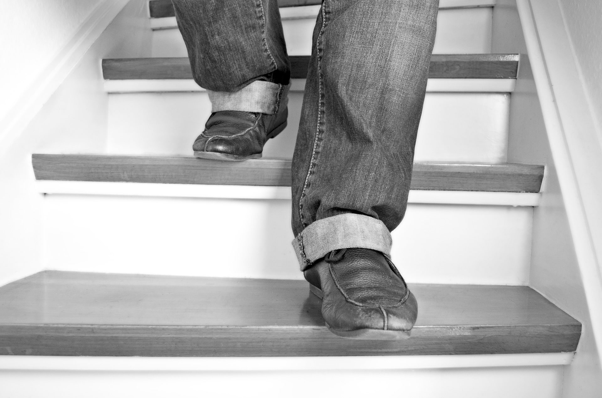 feet going down stairs Red Cross new home checklist