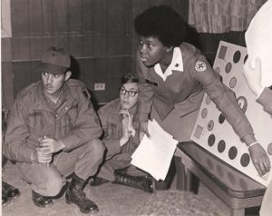 Shirley on a military installation in Korea.