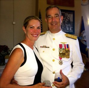 Elizabeth Penniman with her brother, Russell, a retired aviator and Two-Star Admiral for Memorial Day.