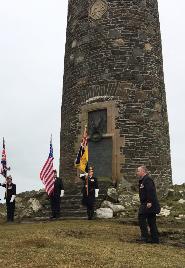 American monument ceremony in Scotland.