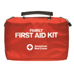 A Red Cross family first aid kit.