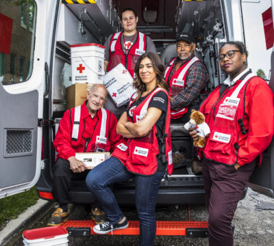 4) Celena in Chicago on an ERV with one of our Disaster response teams.