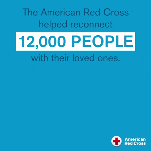 An animation that shows the number of people the Red Cross has helped reconnect this year during disasters. 