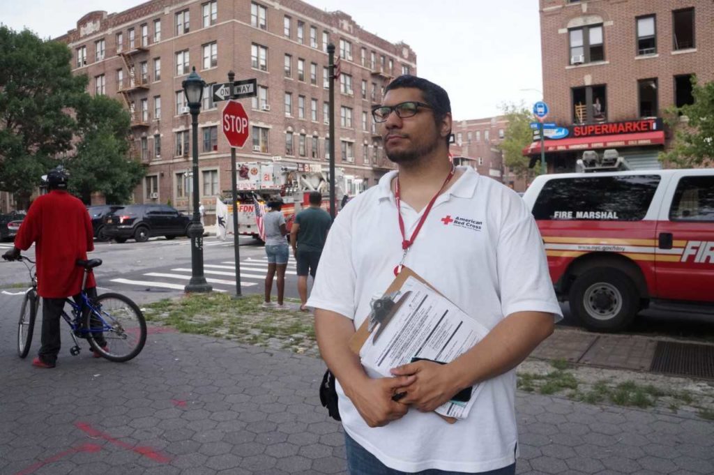 Francisco Resto, a disaster responder, during a disaster response operation in New York City. 
