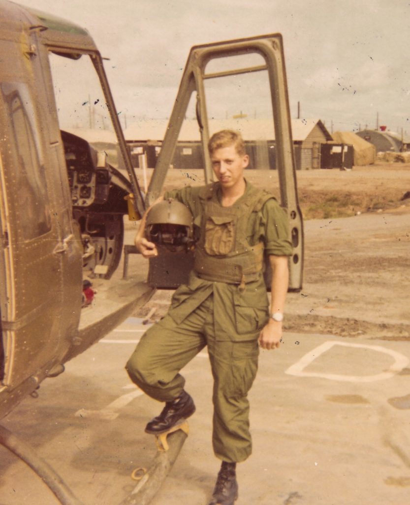 Steve preparing to take off on a DUSTOFF mission in Vietnam 