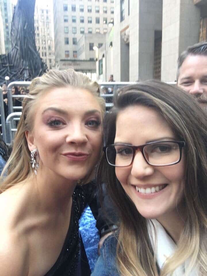 Playol's wife with one of the Game of Thrones cast members at the season 8 premiere.