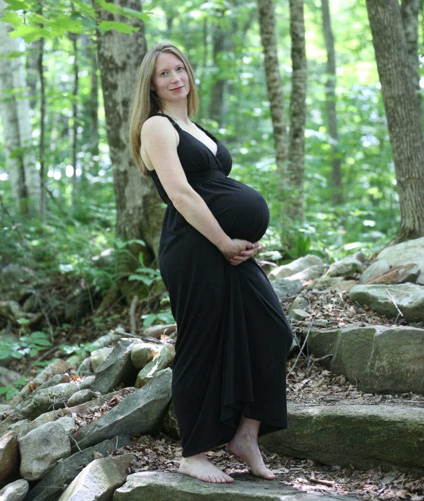Joanna during pregnancy.