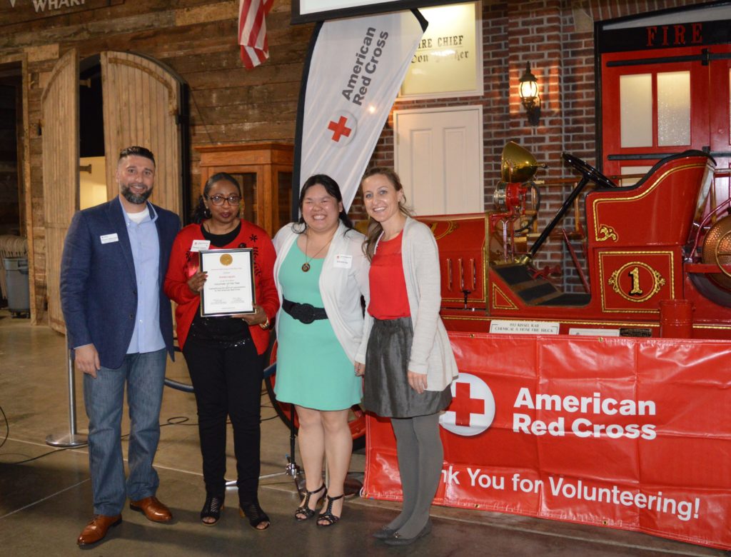 Volunteer Pamela Ingram with other Red Crossers. 