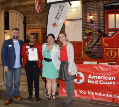 Volunteer Pamela Ingram with other Red Crossers.